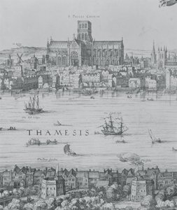 Panorama de Londres et de la Tamise (détail) - Nicolaes Jansz Visscher