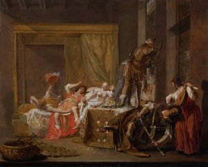 Compagnie dans un bordel Messaline et Gaius Silius, 1655 - Nicolaes Knüpfer
