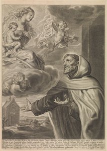 Saint Agabus de Jérusalem adore Marie - Nicolaes Lauwers
