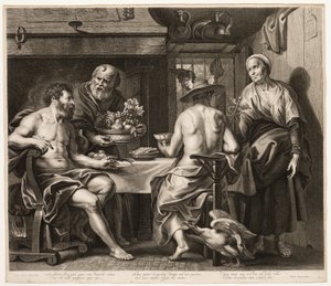 Jupiter et Mercure avec Baucis et Philémon - Nicolaes Lauwers