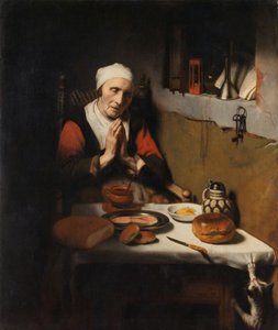 Vieille femme disant la grâce, connue sous le nom de 