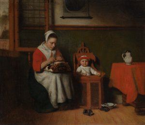 La Dentellière, vers 1656 - Nicolaes Maes