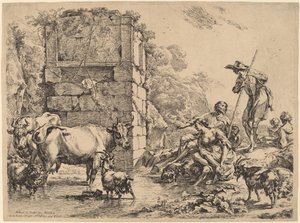 Vache Buvant - Nicolaes Pietersz Berchem