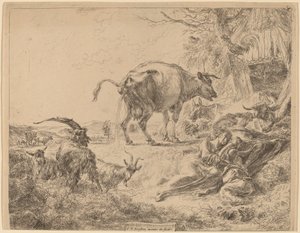 Vache urinant - Nicolaes Pietersz Berchem