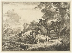 Trois vaches au repos - Nicolaes Pietersz Berchem