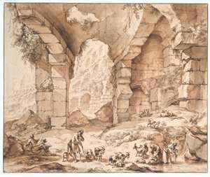 Vue des ruines du Colisée - Nicolaes Pietersz Berchem