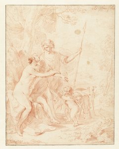 Vénus, Adonis et Cupidon - Nicolaes Pietersz Berchem