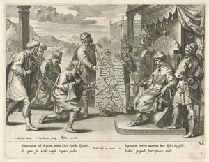 Le roi des Ammonites réclame des terres (Histoire de Jephté) - Nicolaes Ryckmans