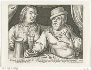 Homme et femme buvant - Nicolaes de Bruyn