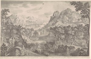 Osée et la femme adultère dans un paysage - Nicolaes de Bruyn