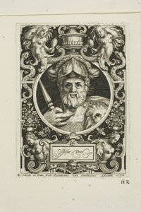 Joshua, quatrième planche des Neuf Dignes - Nicolaes de Bruyn