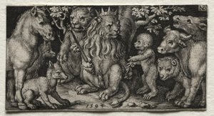 Le roi des bêtes, 1594 - Nicolaes de Bruyn