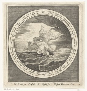 Deuxième jour de la création : Dieu sépare les eaux en ciel et mer - Nicolaes de Bruyn