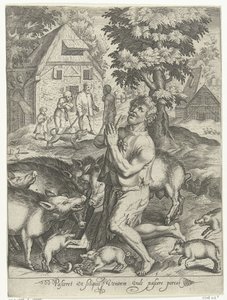 Fils prodigue comme gardien de porcs - Nicolaes de Bruyn