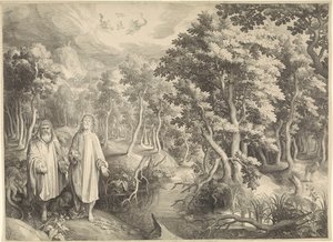 La tentation du Christ dans le désert - Nicolaes de Bruyn
