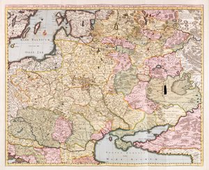 Carte du Théâtre de la Guerre dans la Pologne, Moscovie & Turquie par Nicolas Visscher