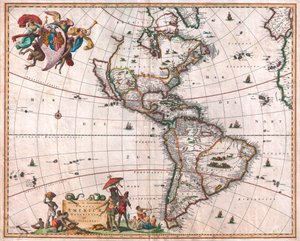 La carte de Visscher du Nouveau Monde - Nicolaes the Elder Visscher