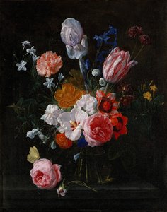 Un Bouquet de Fleurs dans un Vase en Cristal - Nicolaes van Veerendael