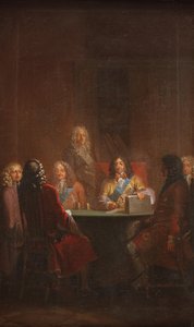 Christian V présente la loi danoise de 1683 - Nicolai Abildgaard