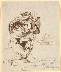 Le poète portugais Camoëns de profil à droite - Nicolai Abildgaard