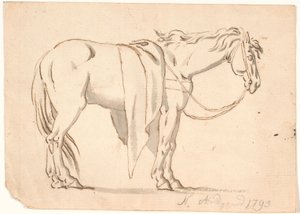 Un cheval avec une couverture - Nicolai Abildgaard