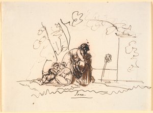 Une femme assise près d