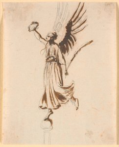 Une Victoire ailée avec une couronne de laurier