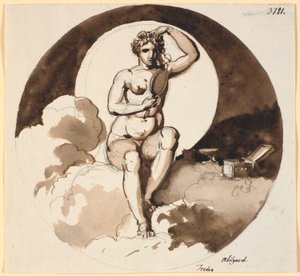 Vendredi. Vénus assise avec miroir et boîte à bijoux