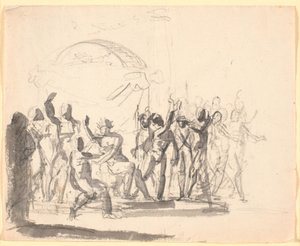 Composition avec un roi assis entouré de figures nues - Nicolai Abildgaard