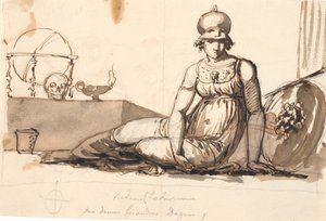 Athéna couchée. Allégorie des sciences - Nicolai Abildgaard