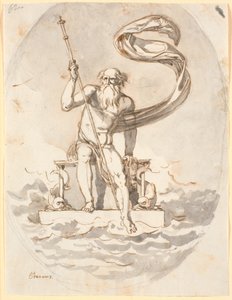 Oceanus sur son trône dans la mer - Nicolai Abildgaard