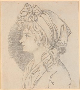 Portrait de profil de la deuxième épouse du peintre Juliane Marie Abildgaard, née Ottesen. Préparation pour un portrait au musée de Frederiksborg - Nicolai Abildgaard