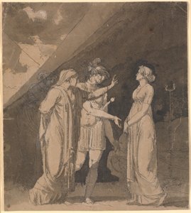 Scène de "Le triumvirat" de Voltaire, probablement acte 2, scène 2 - Nicolai Abildgaard