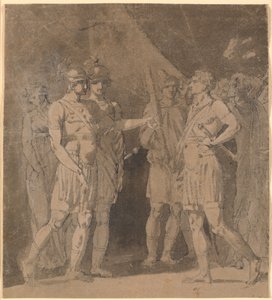 Scène de "Le triumvirat" de Voltaire, peut-être acte 1, scène 4