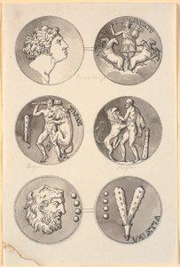 Six reproductions de médailles antiques