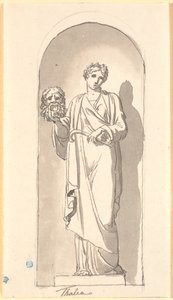 Thalie comme statue dans une niche - Nicolai Abildgaard