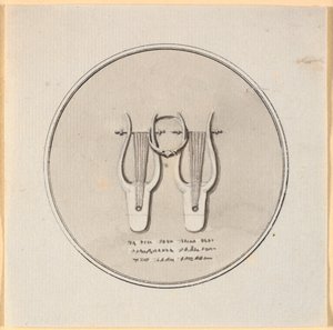 Deux lyres tenues ensemble par un anneau