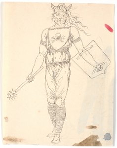 Esquisse pour un costume de guerrier
