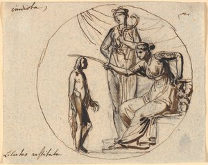 Esquisse de trois figures pour le relief de la libération sur le monument de la liberté - Nicolai Abildgaard