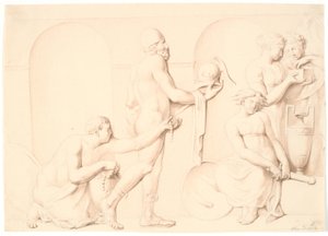 Ulysse découvrant Achille parmi les filles de Lycomède - Nicolai Abildgaard