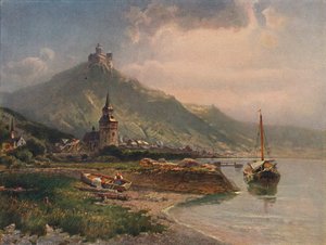 Braubach et le château de Marksburg, 1923 - Nicolai Astudin