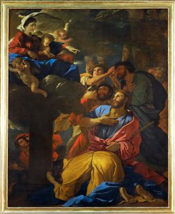 Apparition de la Vierge a Saint Jaques le Majeur - la Vierge apparaît à Saint Jacques le Majeur;1629-1630 ... - Nicolas (attr.to) Poussin