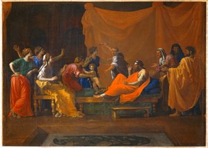 Moise enfant foulant aux pieds la couronne de Pharaon - Infant Moses trampling the crown of the Pharaoh ... - Nicolas (attr.to) Poussin