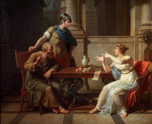 Socrate et Alcibiade chez Aspasie - Nicolas Andre Monsiau