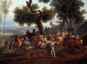 Guerre de Religion : « La rencontre du roi de France Henri IV (1553-1610) et Sully après la bataille d