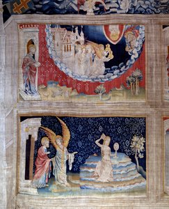 Rideau de la Révélation (1373-1383) n° 64 : un ange montre à Jean la condamnation de Babylone, symbole de l