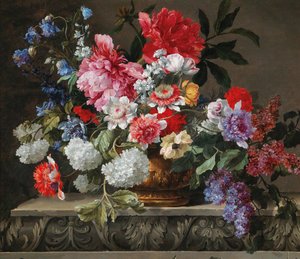 Nature morte de roses, tulipes, anémones et lilas - Nicolas Baudesson