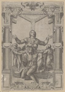 Marie au pied de la Croix - Nicolas Beatrizet