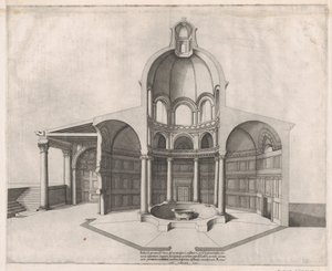 Speculum Romanae Magnificentiae : Intérieur du Latran, 16e siècle - Nicolas Beatrizet