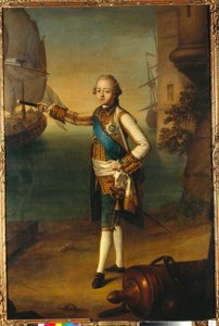 Portrait du grand-duc Pavel Petrovich (1754-1801, Paul Ier de Russie) en uniforme d
